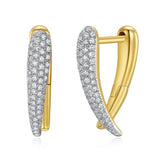 Gold And Diamond X Earrings