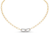 Interlocking Pavé Diamond Chain Link Necklace