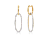 Pavé Diamond And Gold Link Earring