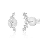 Prong Set Five Diamond Crawler Earring