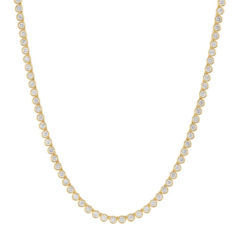 Diamond Bezel Tennis Necklace