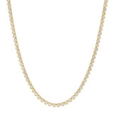 14k Yellow Gold Bezel Set Diamond Tennis Necklace