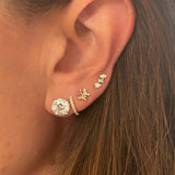 Pear, Marquise And Baguette Diamond Stud