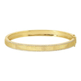 Fluted Diamond Bangle Bracelet