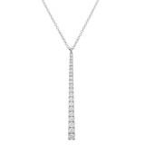 Diamond Vertical Graduated Bar Necklace