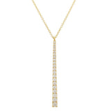 Diamond Vertical Graduated Bar Necklace