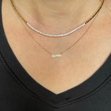 Pavé Diamond Bar Necklace