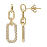 Pavé Diamond Link Earrings