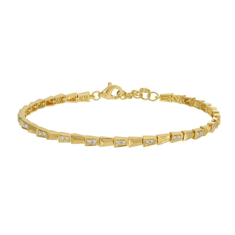14k Yellow Gold Diamond Bracelet