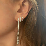 12mm 18k Gold Diamond Huggie Earring