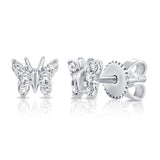 Mini Diamond Butterfly Stud Earring