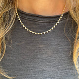 Three Prong Set Diamond Chain Necklace