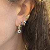 Diamond J And C Huggie Earring