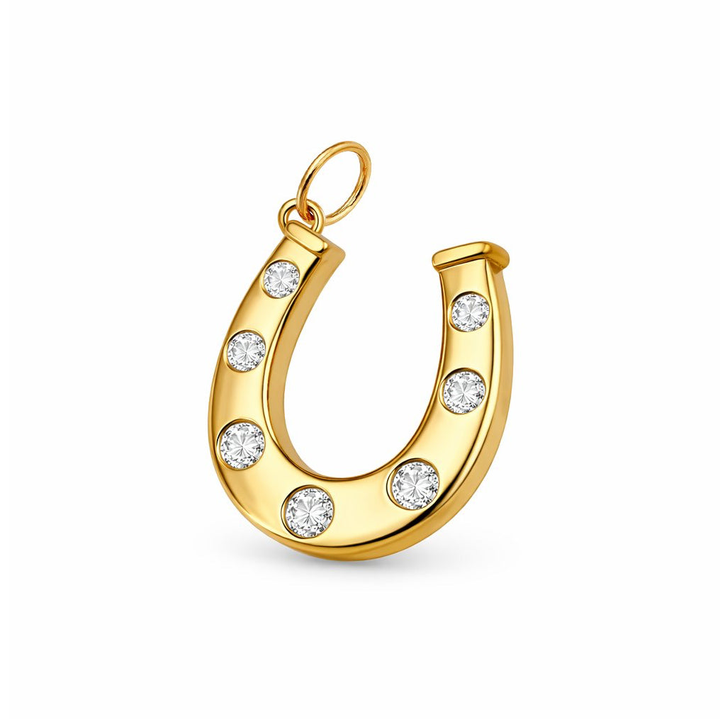 Diamond Horseshoe Charm