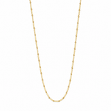 14K Yellow Gold Long Pinch Chain