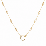 Elongated Link Chain with Connector Clasp Necklace