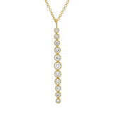 Diamond Vertical Bezel Bar Necklace