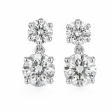 Platinum Lab Grown Diamond Drop Earrings
