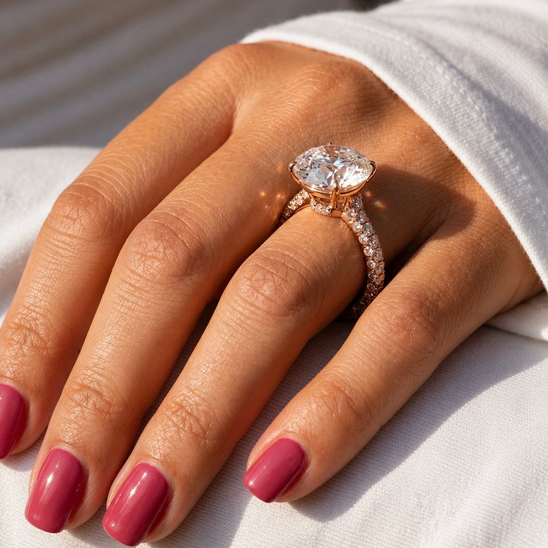 Customized 20K Rose Gold Engagement Ring