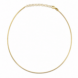 Flexible Solid 14k Yellow Gold Omega Necklace