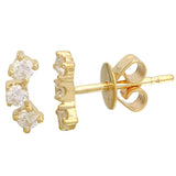 Three Diamond Prong Set Crawler