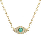 Diamond And Turquoise Evil Eye Choker Necklace