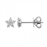 Mini Diamond Flower Stud Earrings