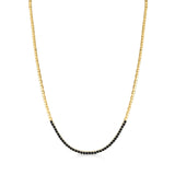 Movable Black Diamond And Gold Choker Necklace