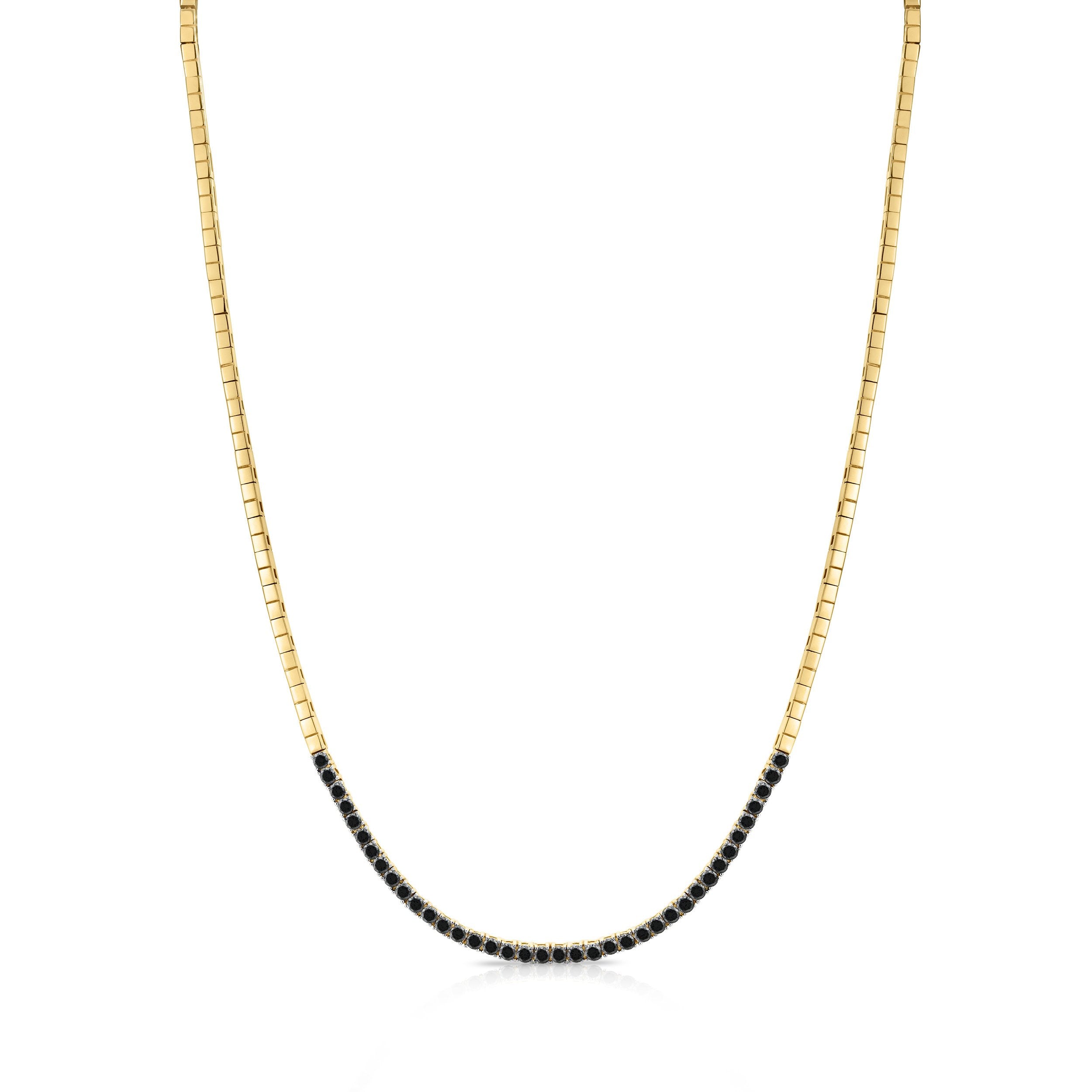 Black Diamond And Gold Snake Choker Necklace