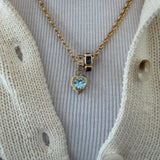 London Blue Topaz Bezel Spacer Bead