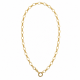 Oval Link Fancy Twist Chain With Connector Necklace