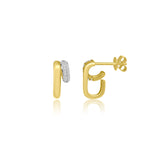 Diamond J And C Huggie Earring