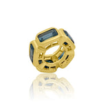 London Blue Topaz Bezel Spacer Bead