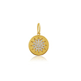 Gold And Diamond Sunburst Charm