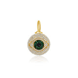 Emerald And Diamond Evil Eye Charm