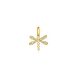 Pavé Diamond Dragonfly Charm