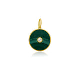 Malachite With Diamond Disc Charm