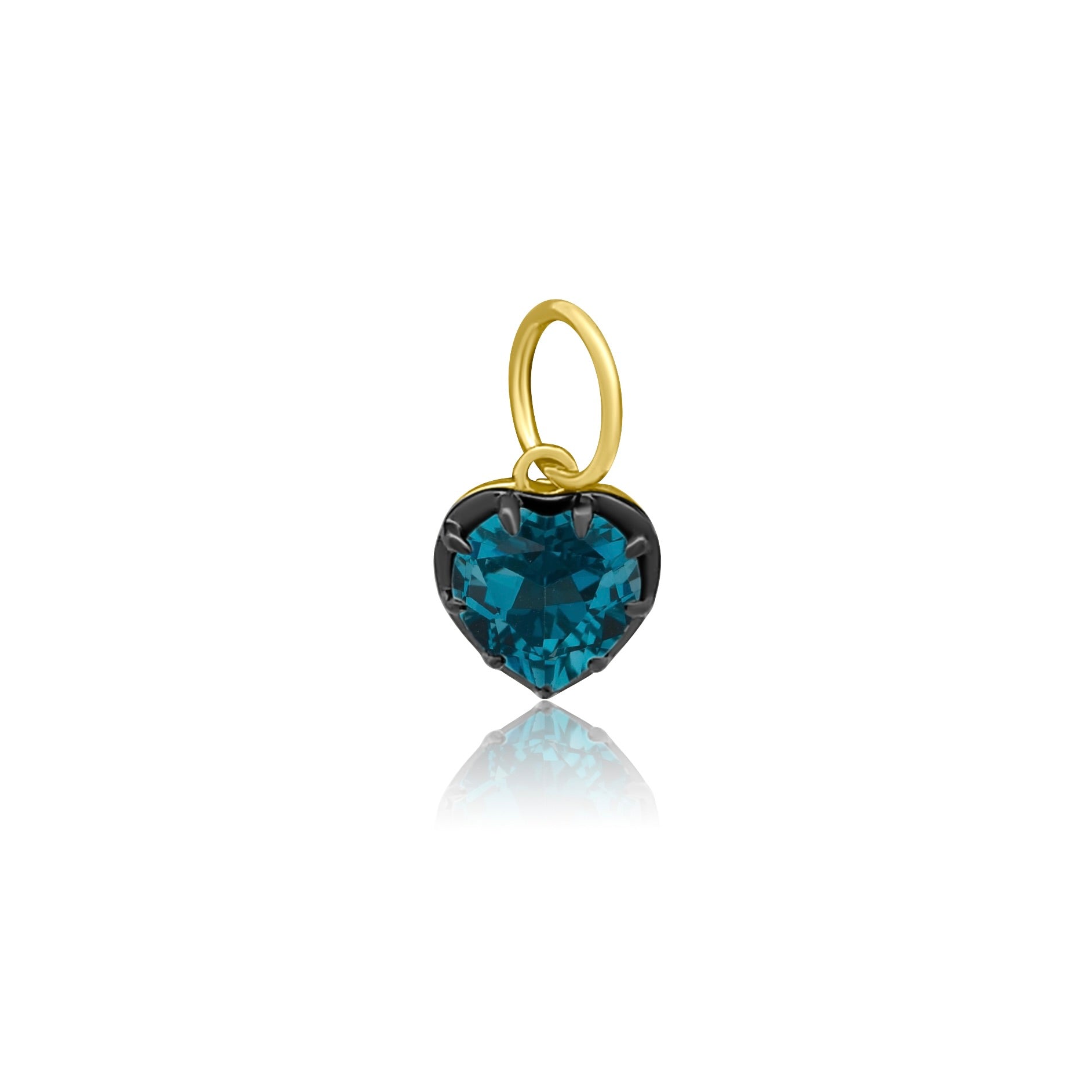 London Blue Topaz Heart Charm