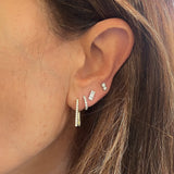 Two Diamond Duo Stud Earring