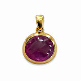Burma Ruby Cab Bezel Charm