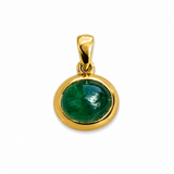 Columbian Emerald Cab Bezel Charm