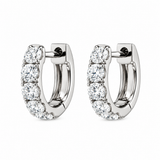 10mm 18k Gold Diamond Huggie Earrings