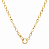 Marquise Link Chain With Connector Necklace