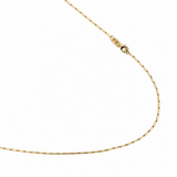 14K Yellow Gold Long Pinch Chain