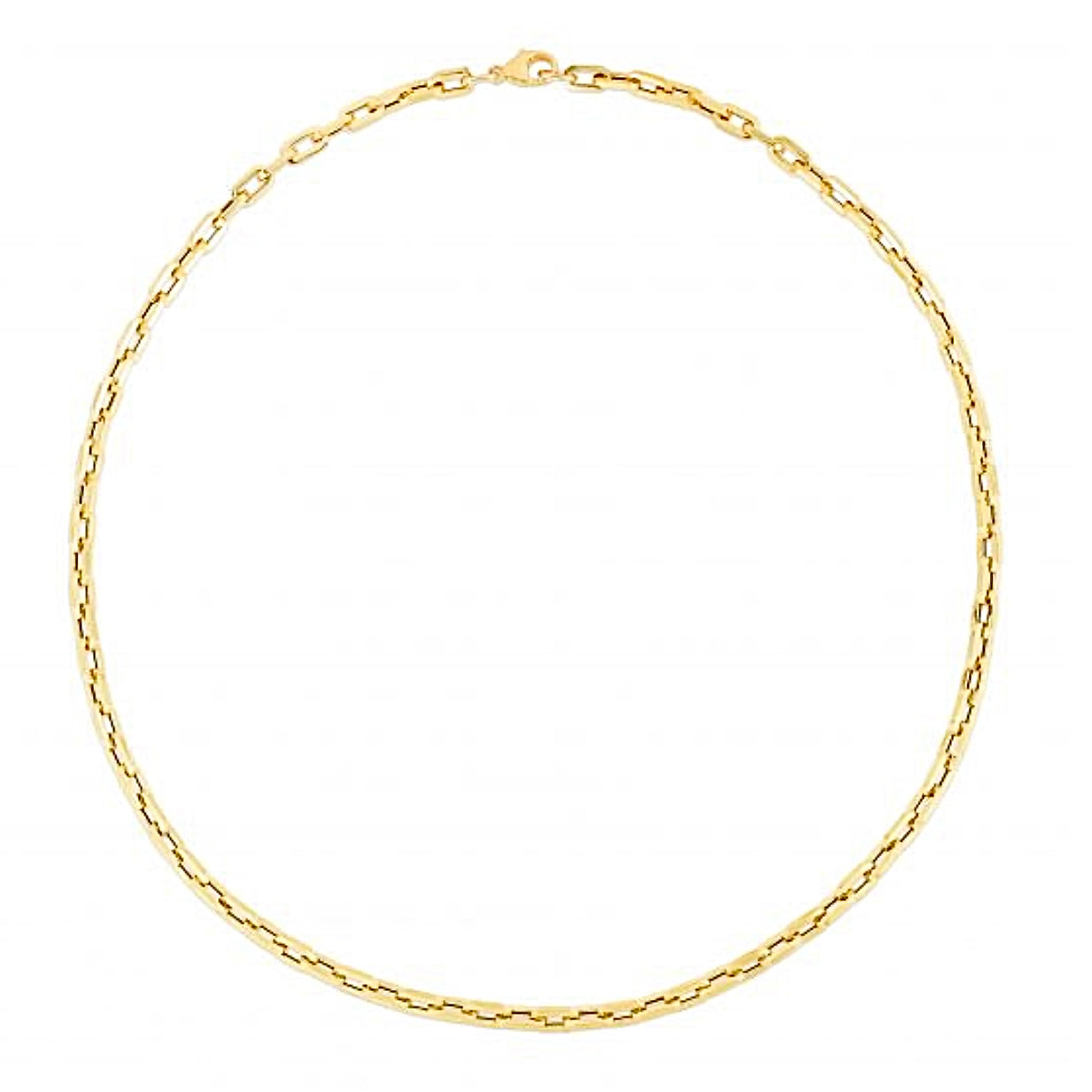 14K Gold Square Anchor Chain - 18