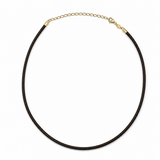 Leather Cord With 14k Yellow Gold Clasp