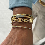 Gold Square Shape Mount Diamond Bracelet