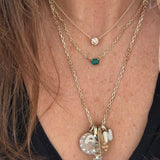 Round Champagne Diamond Necklace