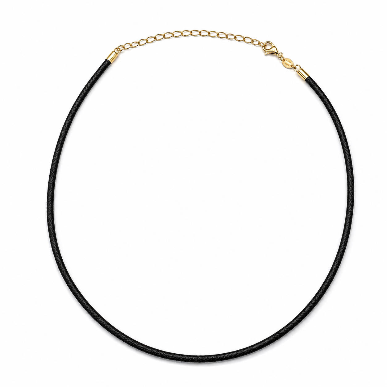 Leather Cord With 14k Yellow Gold Clasp