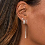 Pear Shape Bezel Set Diamond Stud